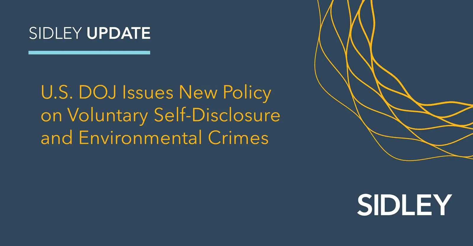 U.S. DOJ Issues New Policy on Voluntary Self-Disclosure and Environmental Crimes | Insights