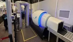 One of the two new computed tomography units that have recently been installed at Trenton-Mercer Airport. (TSA photo)